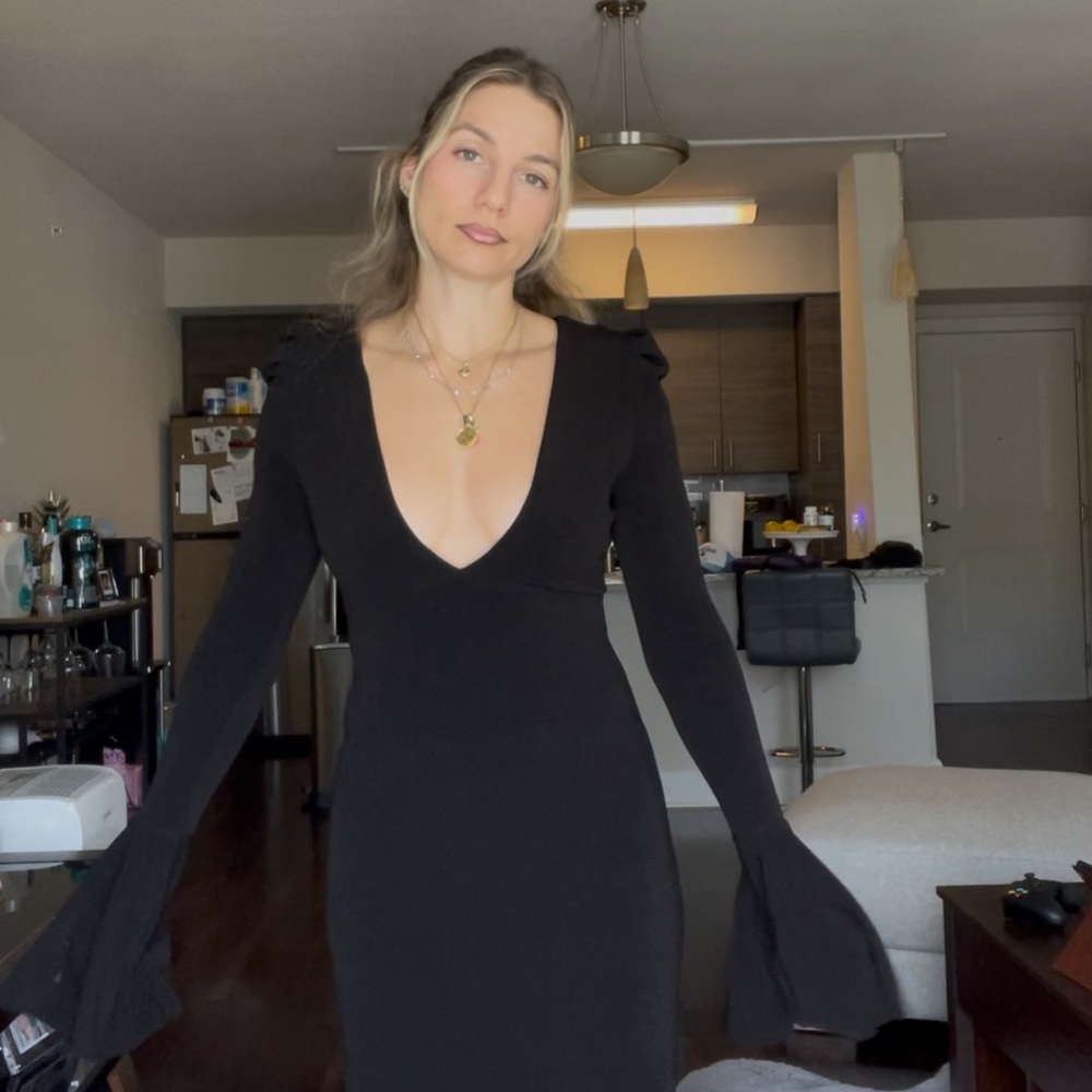 Free People Short Black Dress